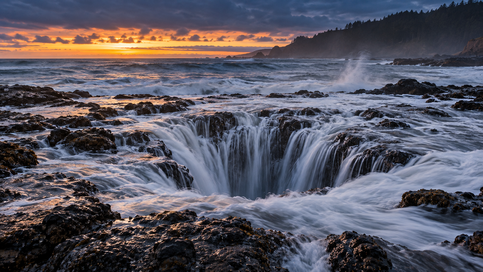 Thor's Well ("the drainpipe of the Pacific") — Cape Perpetua, Oregon