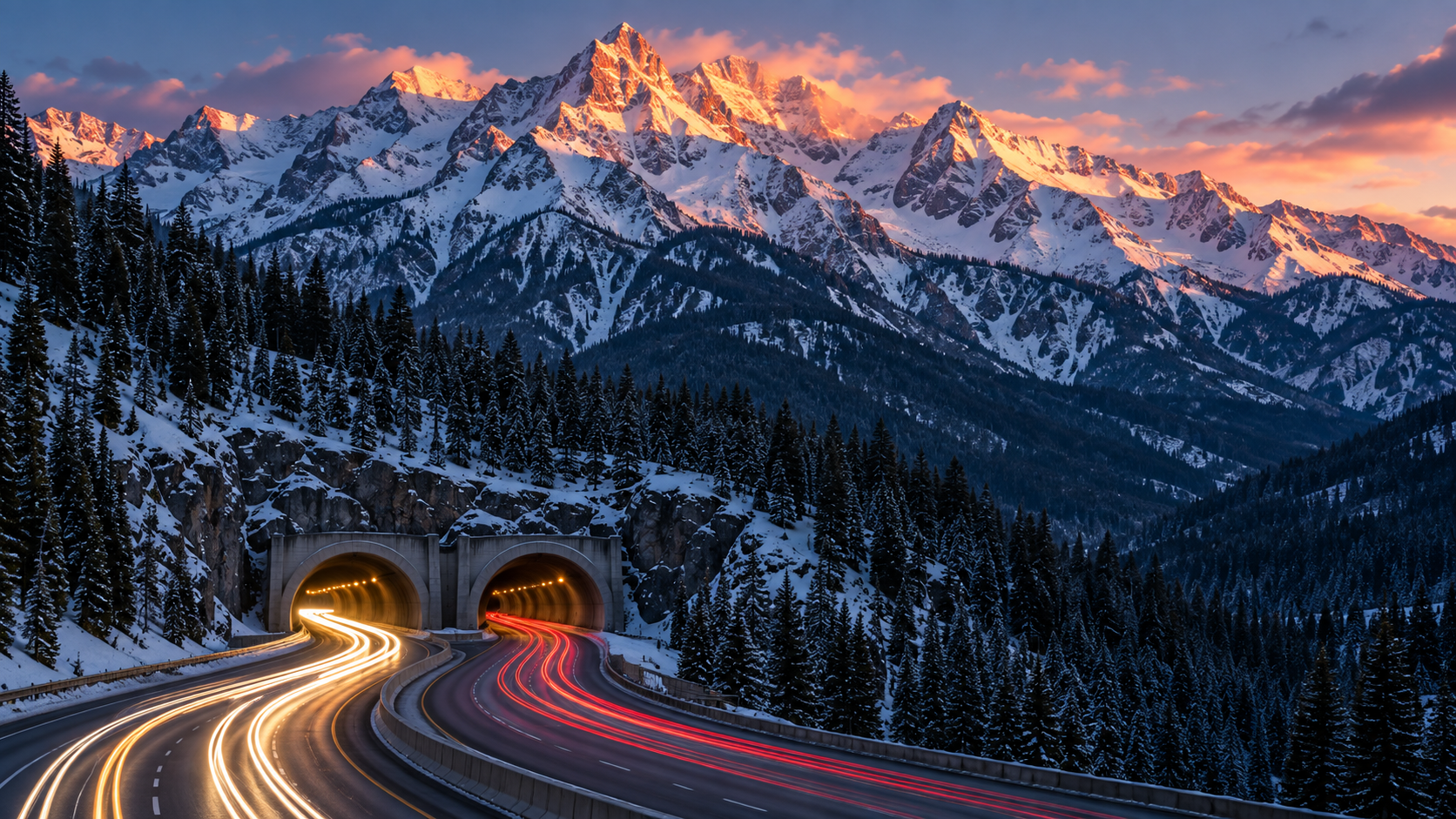 Eisenhower Tunnel: The Highest Point on America's Interstates — Interstate 70 under the Continental Divide, Arapaho National Forest, Colorado, about 60 miles west of Denver. The east portal is in Clear Creek County and the west portal is in Summit County., Colorado, United States