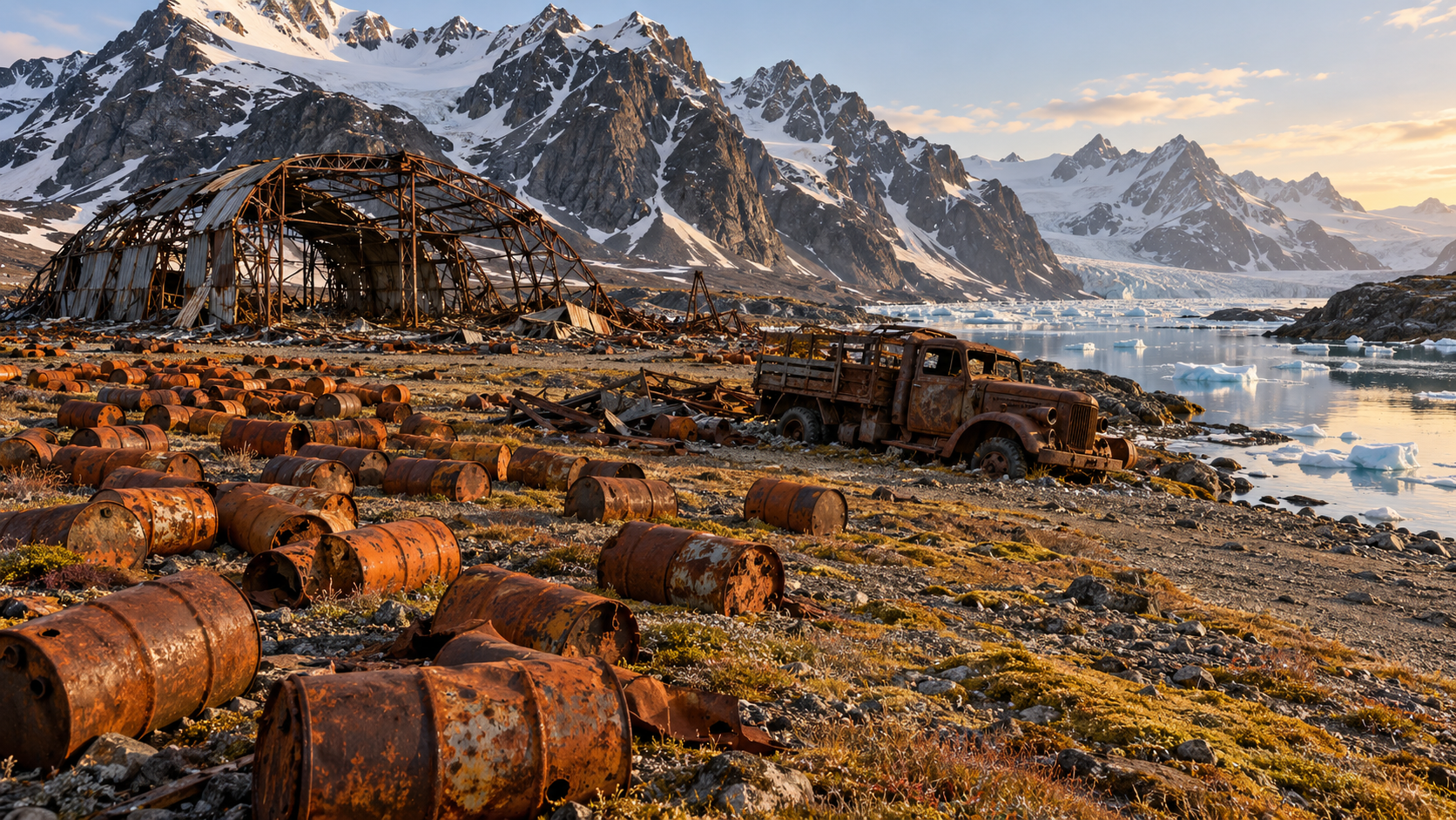 Bluie East Two: The WWII Air Base Abandoned in Greenland — Ikateq Channel, near Kulusuk, Sermersooq Municipality, East Greenland, about 57 km northeast of Tasiilaq, Greenland