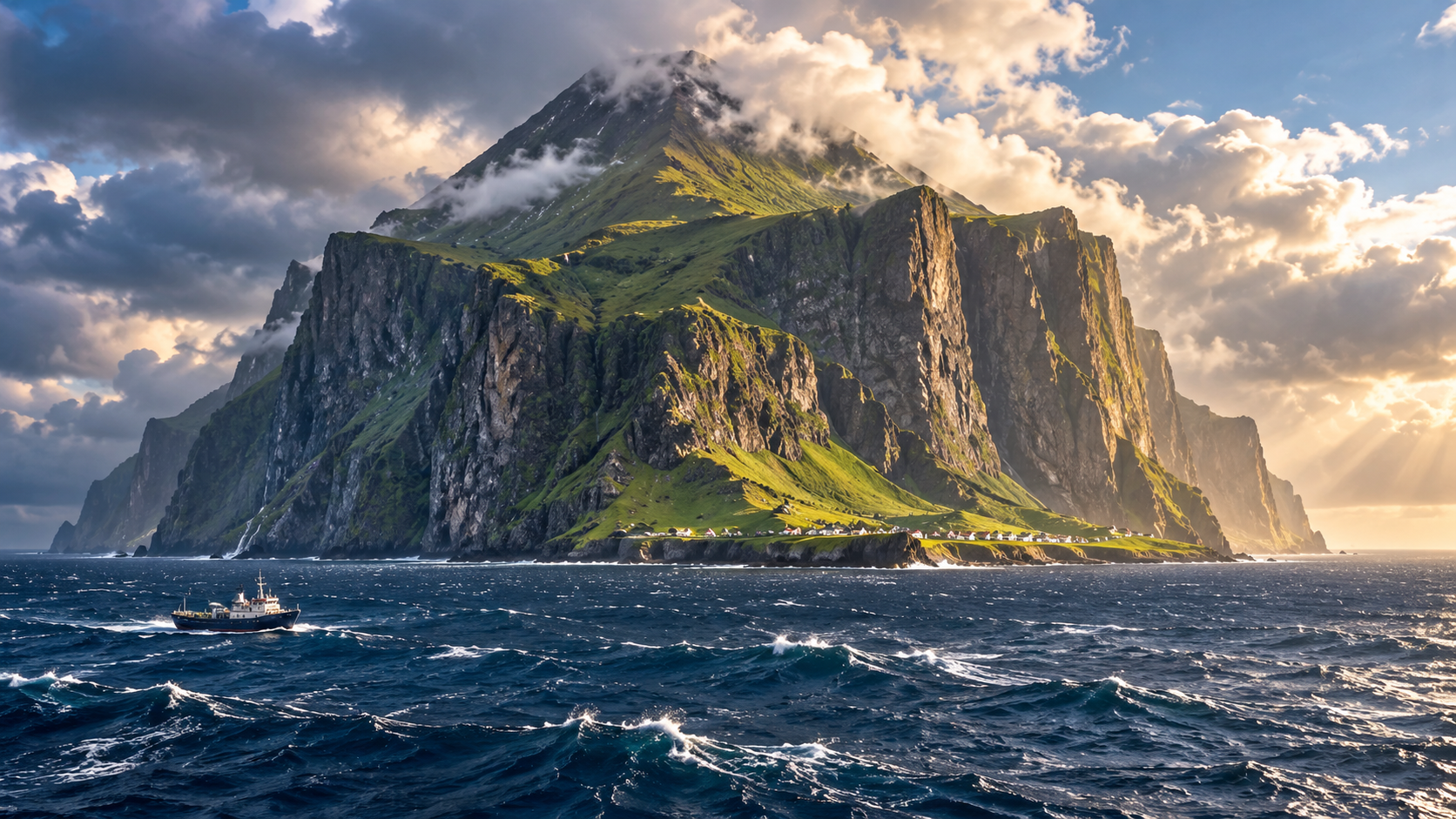 Tristan da Cunha: The Most Remote Inhabited Island on Earth — South Atlantic Ocean, part of the British Overseas Territory of Saint Helena, Ascension and Tristan da Cunha.