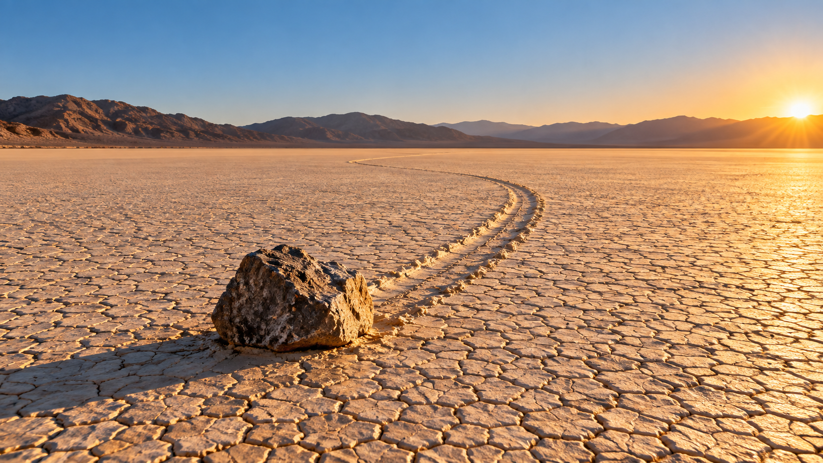 Racetrack Playa: The Mystery of Death Valley's Moving Rocks — Racetrack Valley, Death Valley National Park, California, California