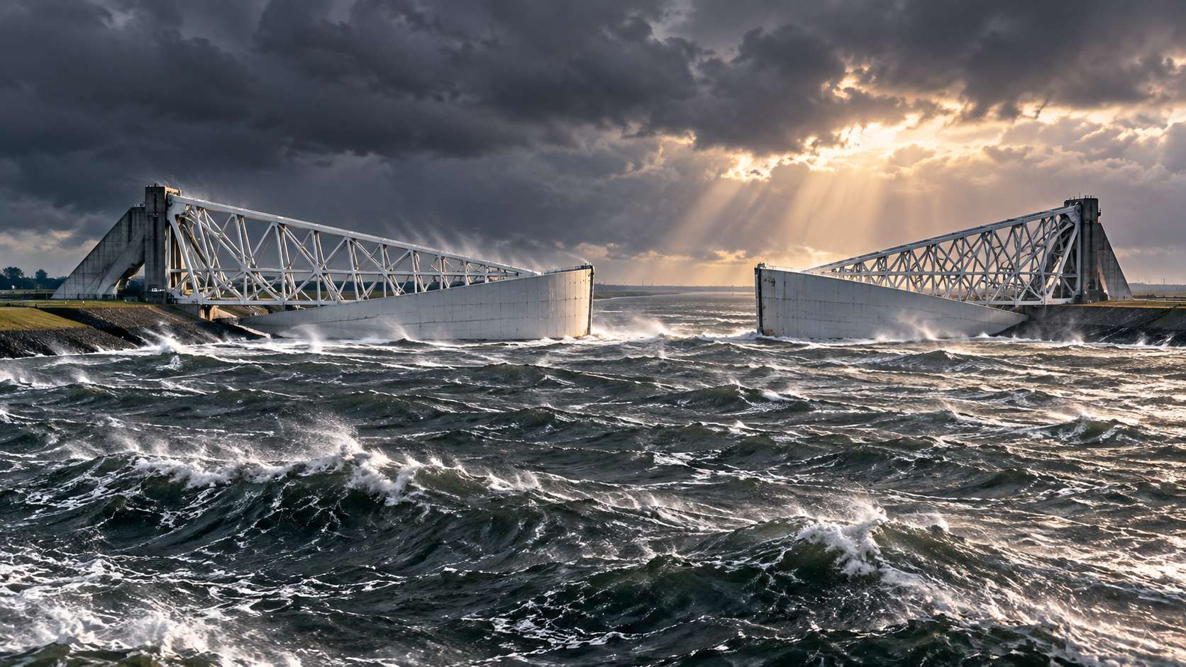 Maeslant Barrier: The Giant Gates That Protect Rotterdam — Nieuwe Waterweg, near Hoek van Holland, South Holland, Netherlands, Netherlands