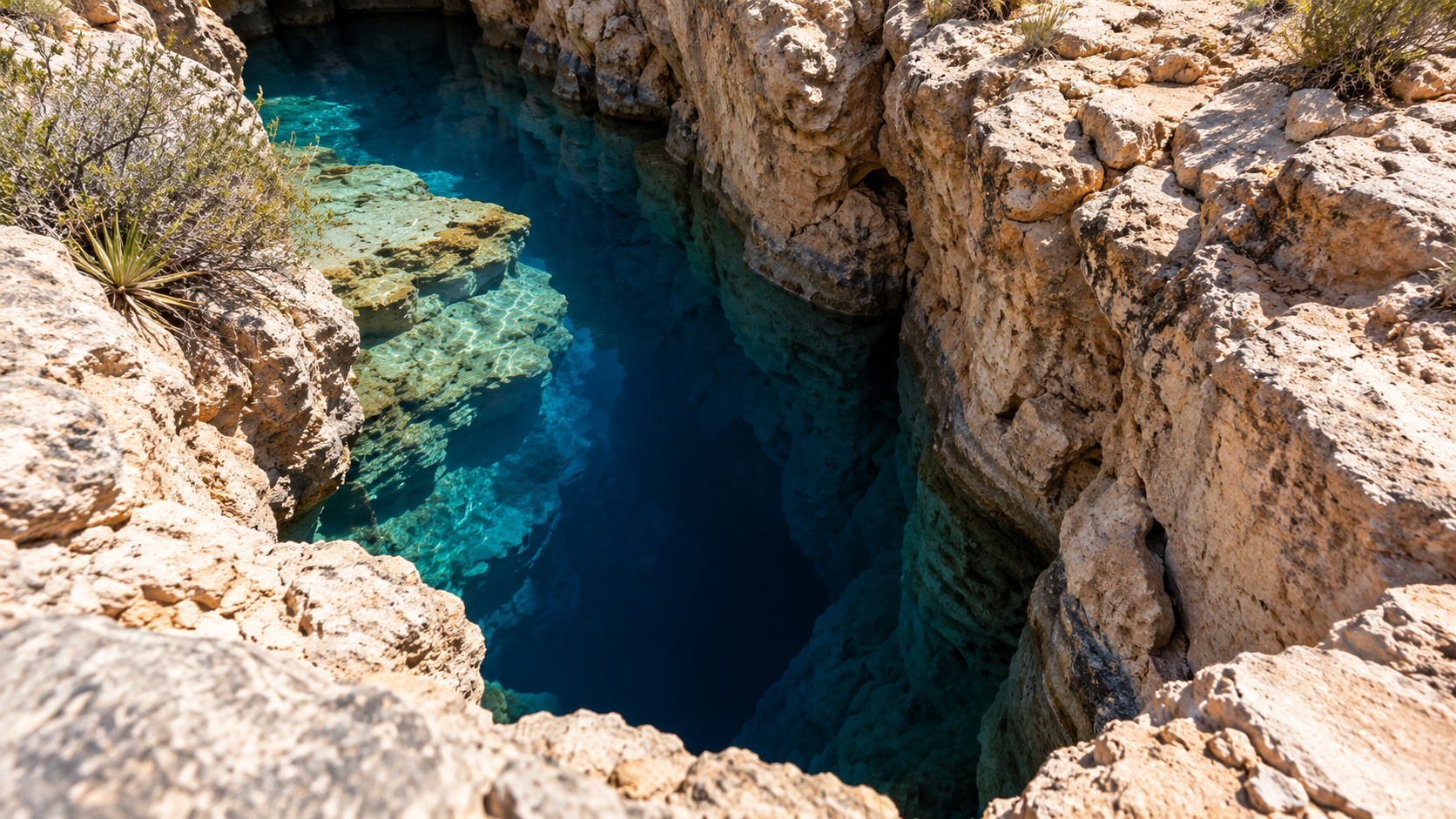 Devils Hole: The Desert Cave Where a Rare Fish Survives, Nevada — A detached unit of Death Valley National Park, surrounded by Ash Meadows National Wildlife Refuge, Nye County, Nevada, Nevada