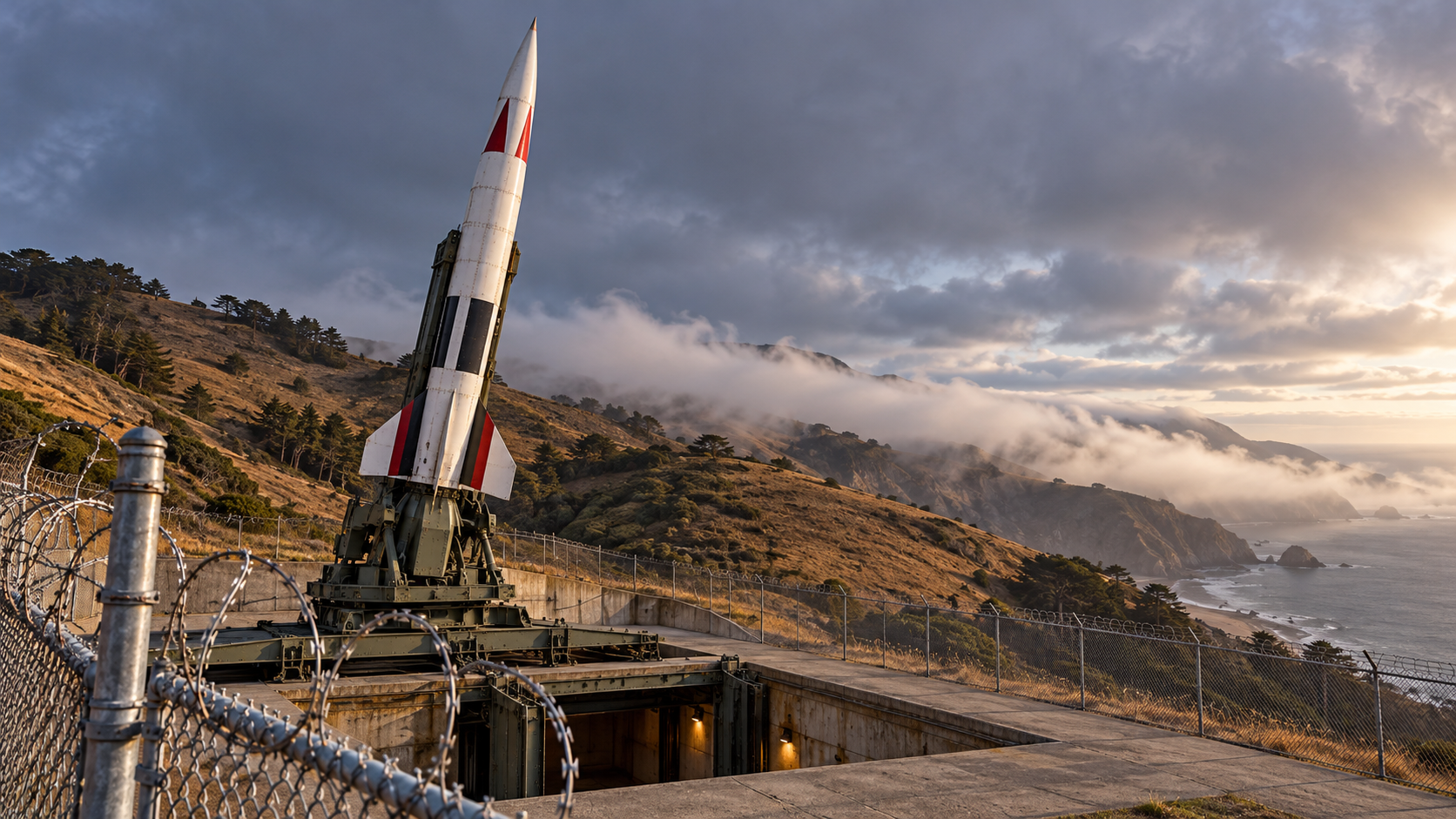 SF-88: The Cold War Missile Site Hidden in Plain Sight — Field Road, Marin Headlands, Golden Gate National Recreation Area, Marin County, California, California, United States